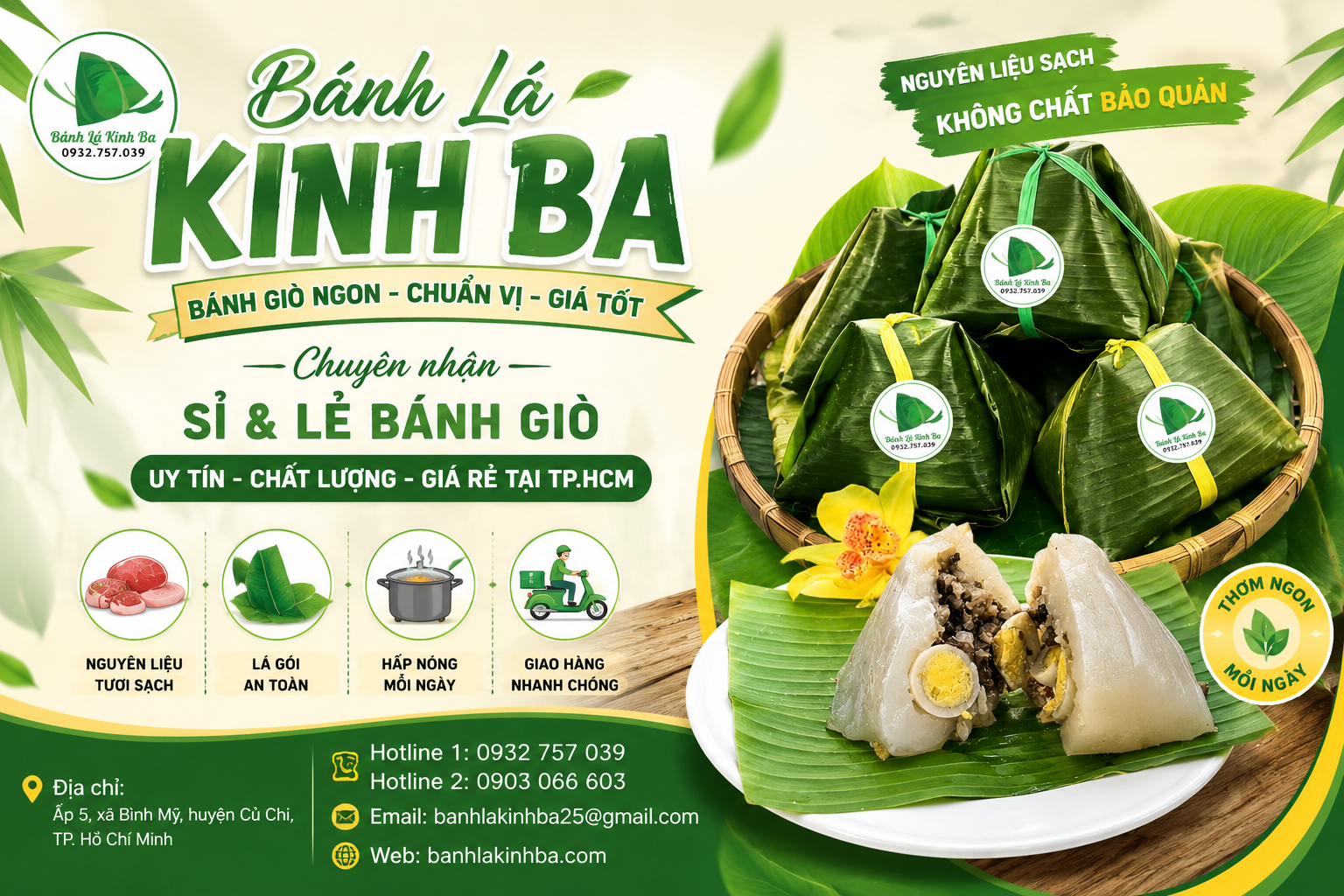 chuyên nhận sỉ lẻ bánh giò uy tín giá rẻ tphcm