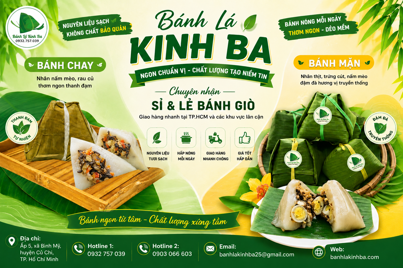 chuyên nhận sỉ lẻ bánh giò uy tín giá rẻ tphcm
